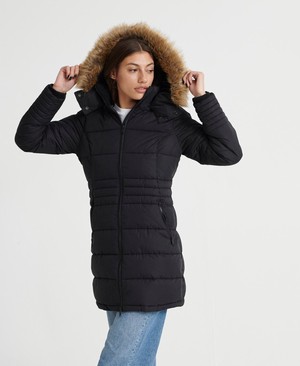 Superdry Kumano Ultimate Parka Női Kabát Fekete | KNJIY6792